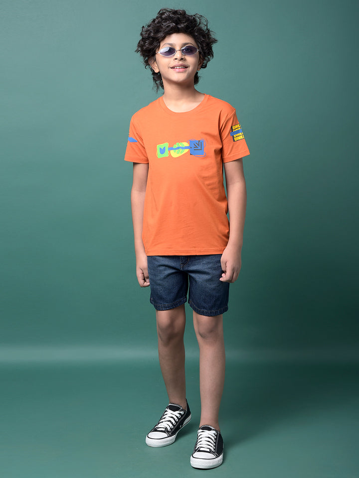 Navy Blue 100% Cotton Denim Shorts-Boys Shorts-Crimsoune Club