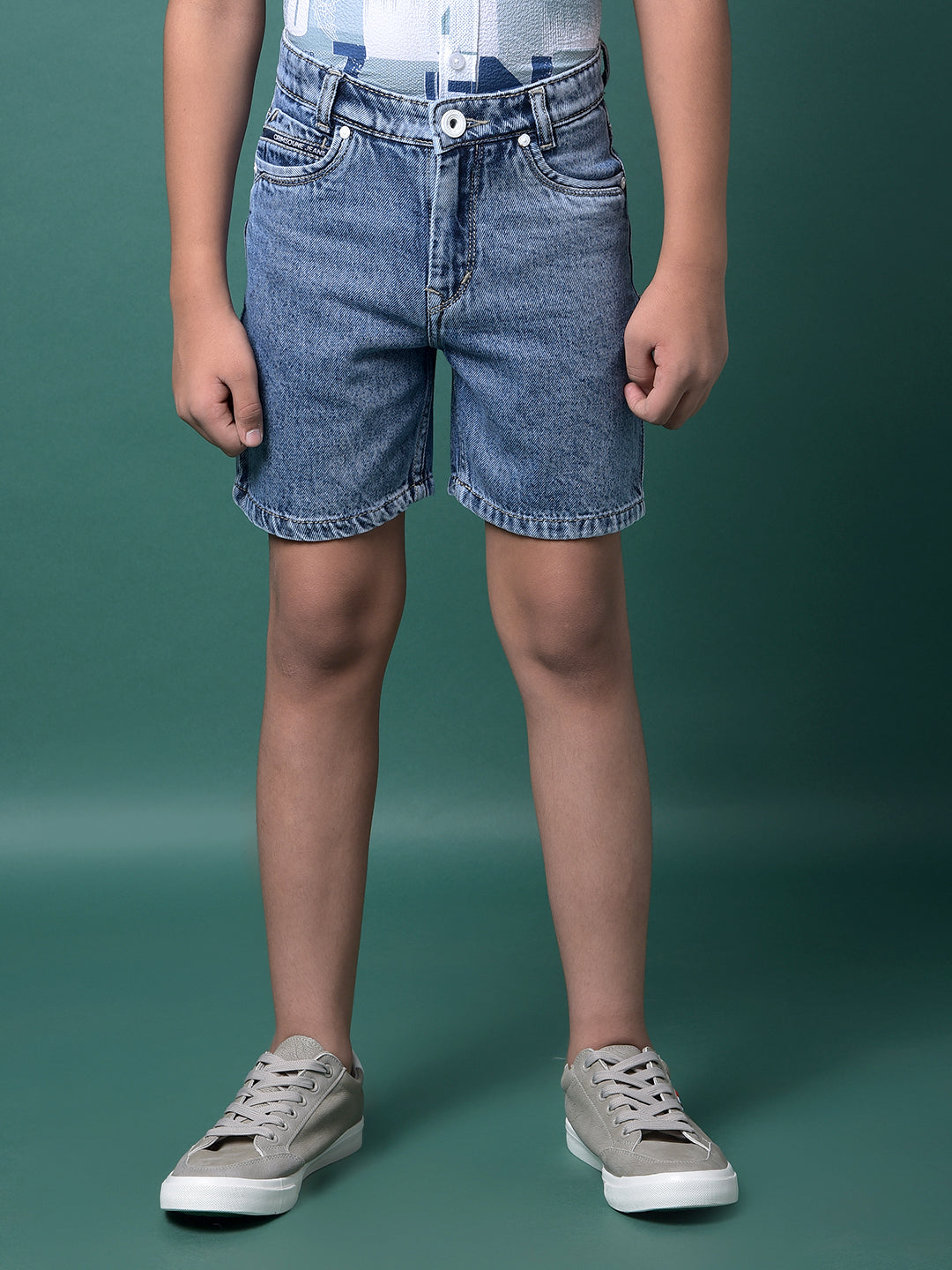 Blue 100% Cotton Shorts-Boys Shorts-Crimsoune Club