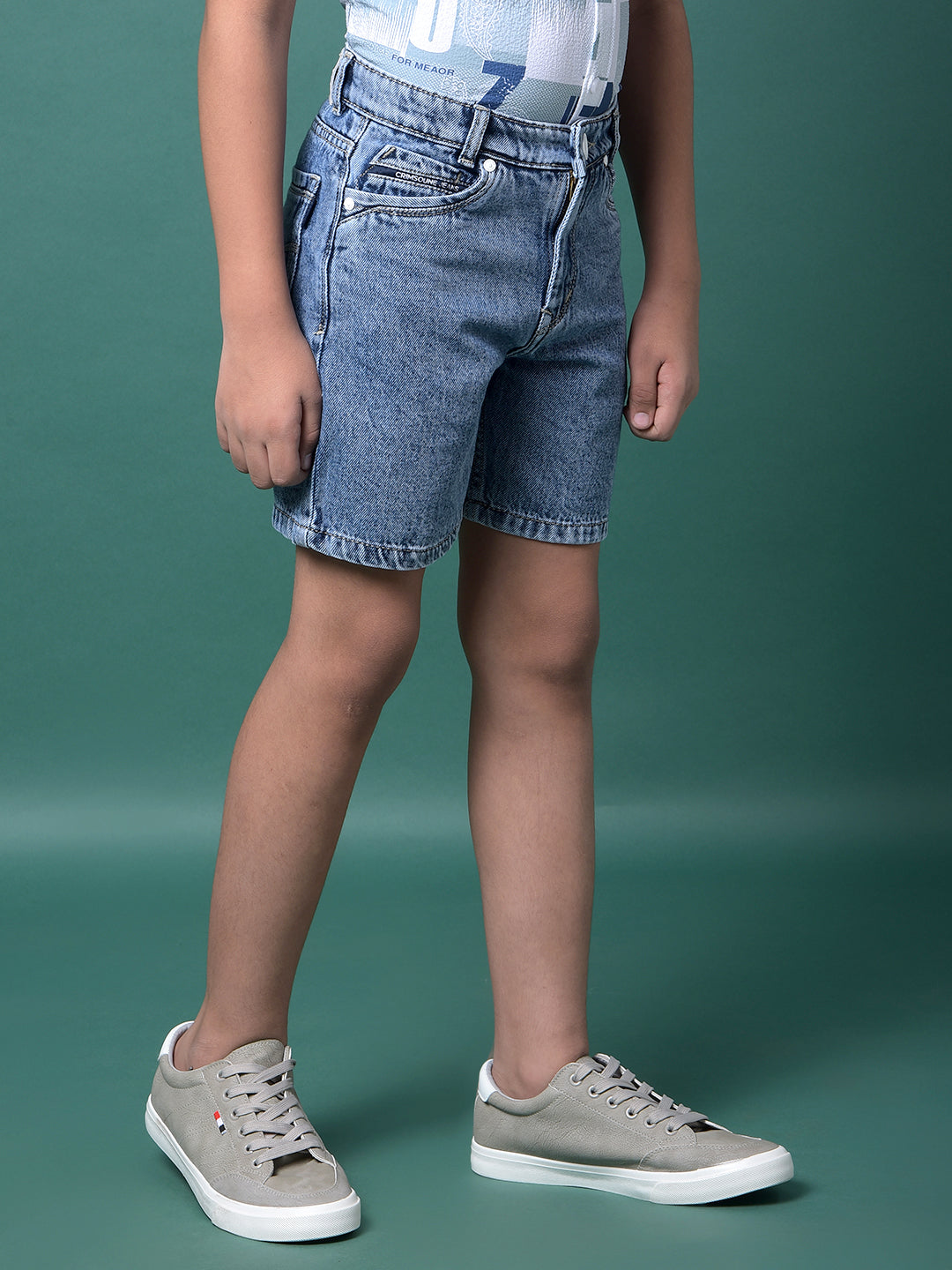 Blue 100% Cotton Shorts-Boys Shorts-Crimsoune Club