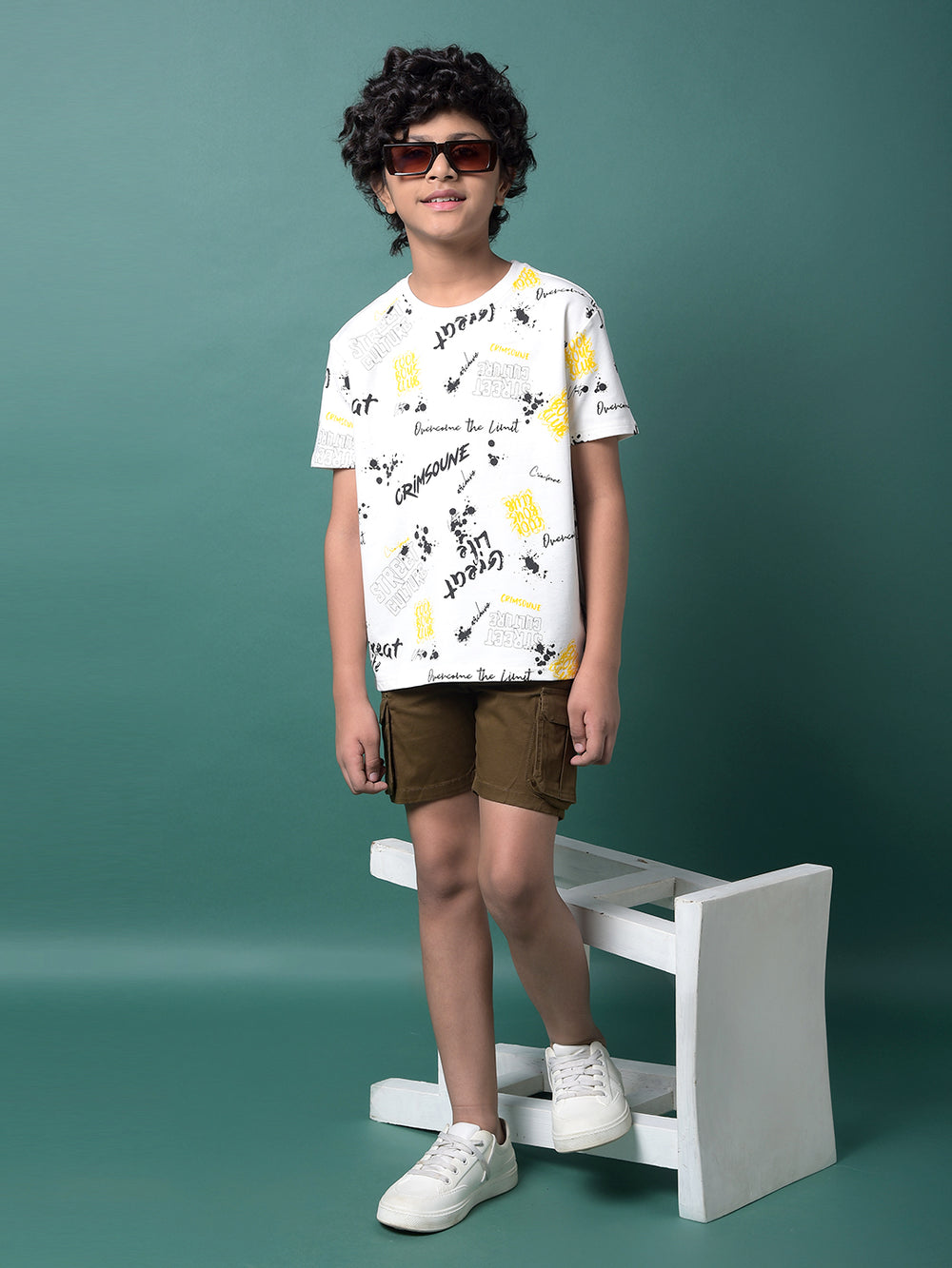 Brown Cargo Shorts-Boys Shorts-Crimsoune Club