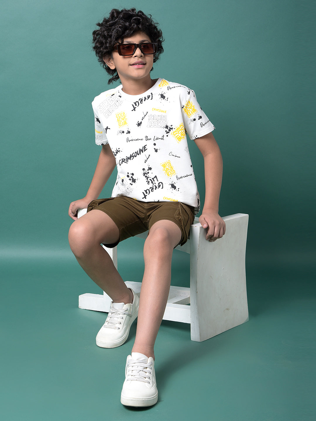 Brown Cargo Shorts-Boys Shorts-Crimsoune Club