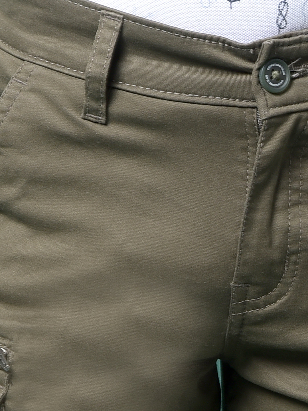 Olive Cargo Shorts-Boys Shorts-Crimsoune Club