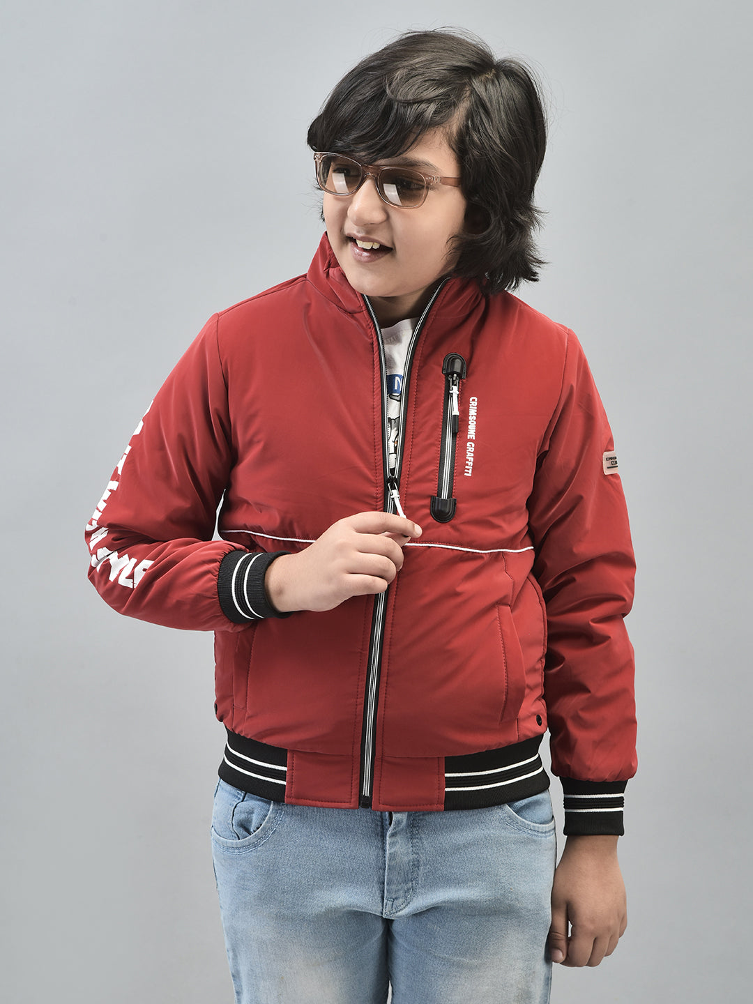 Red Bomber Jacket Crimsoune Club
