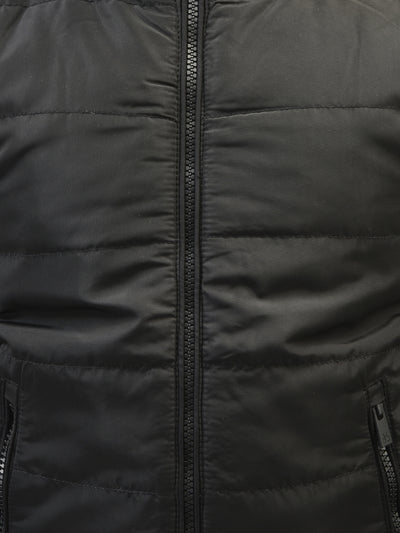 Black Hooded Puffer Jacket-Boys Jackets-Crimsoune Club