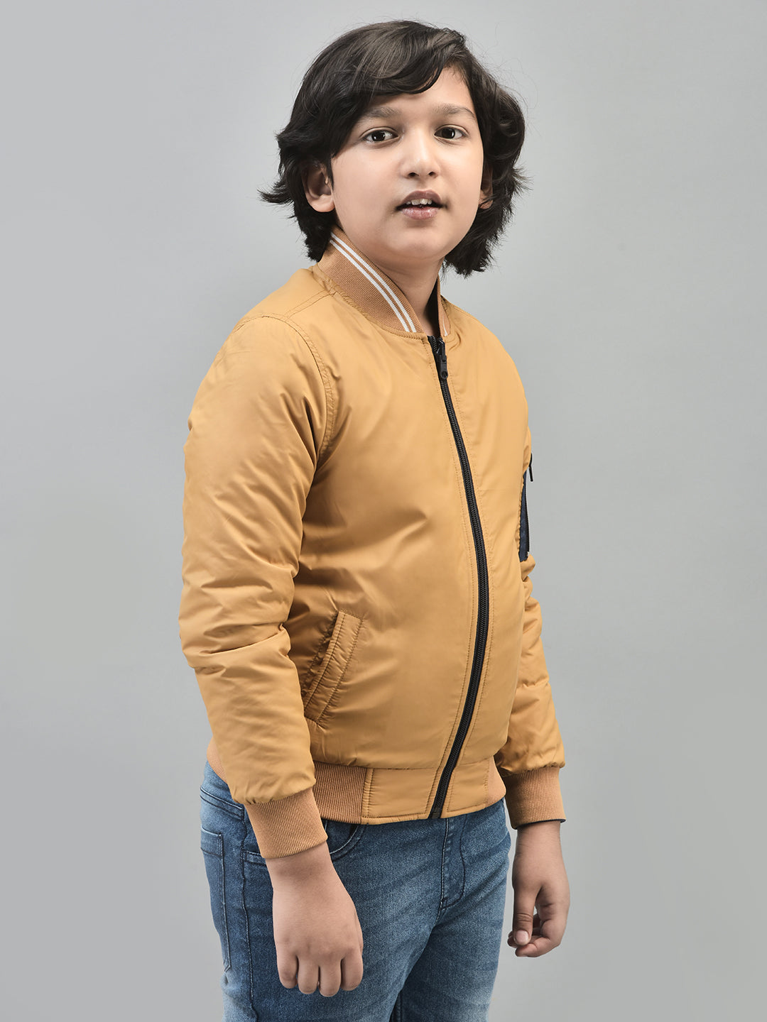 Mustard Reversible Bomber Jacket-Boys Jackets-Crimsoune Club