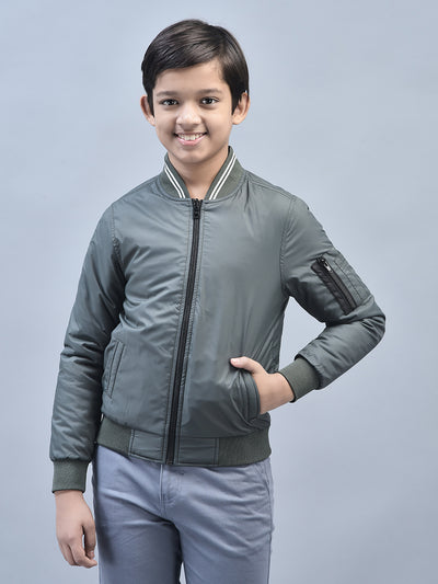 Green Bomber Jacket-Boys Jackets-Crimsoune Club