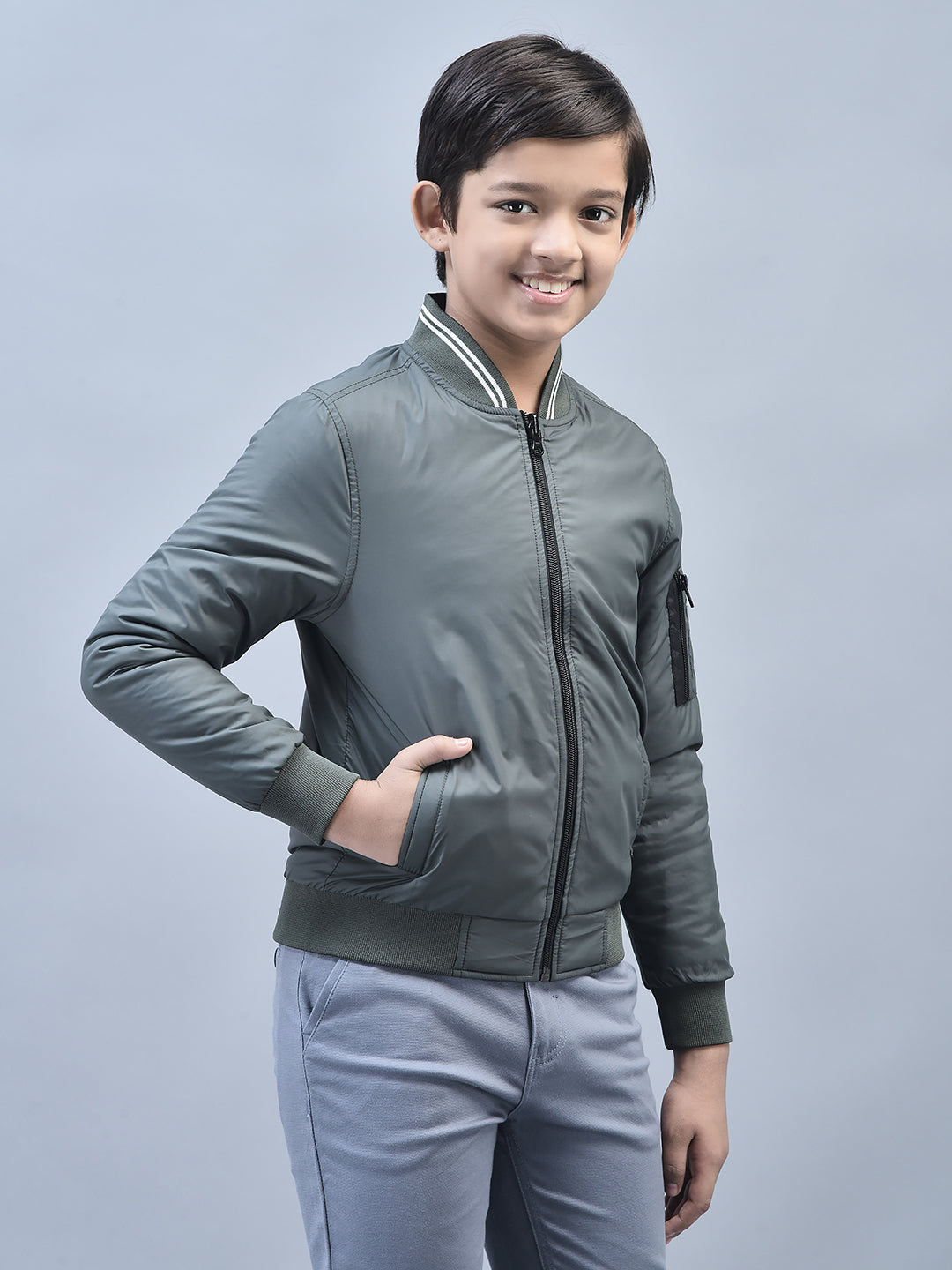 Green Bomber Jacket-Boys Jackets-Crimsoune Club