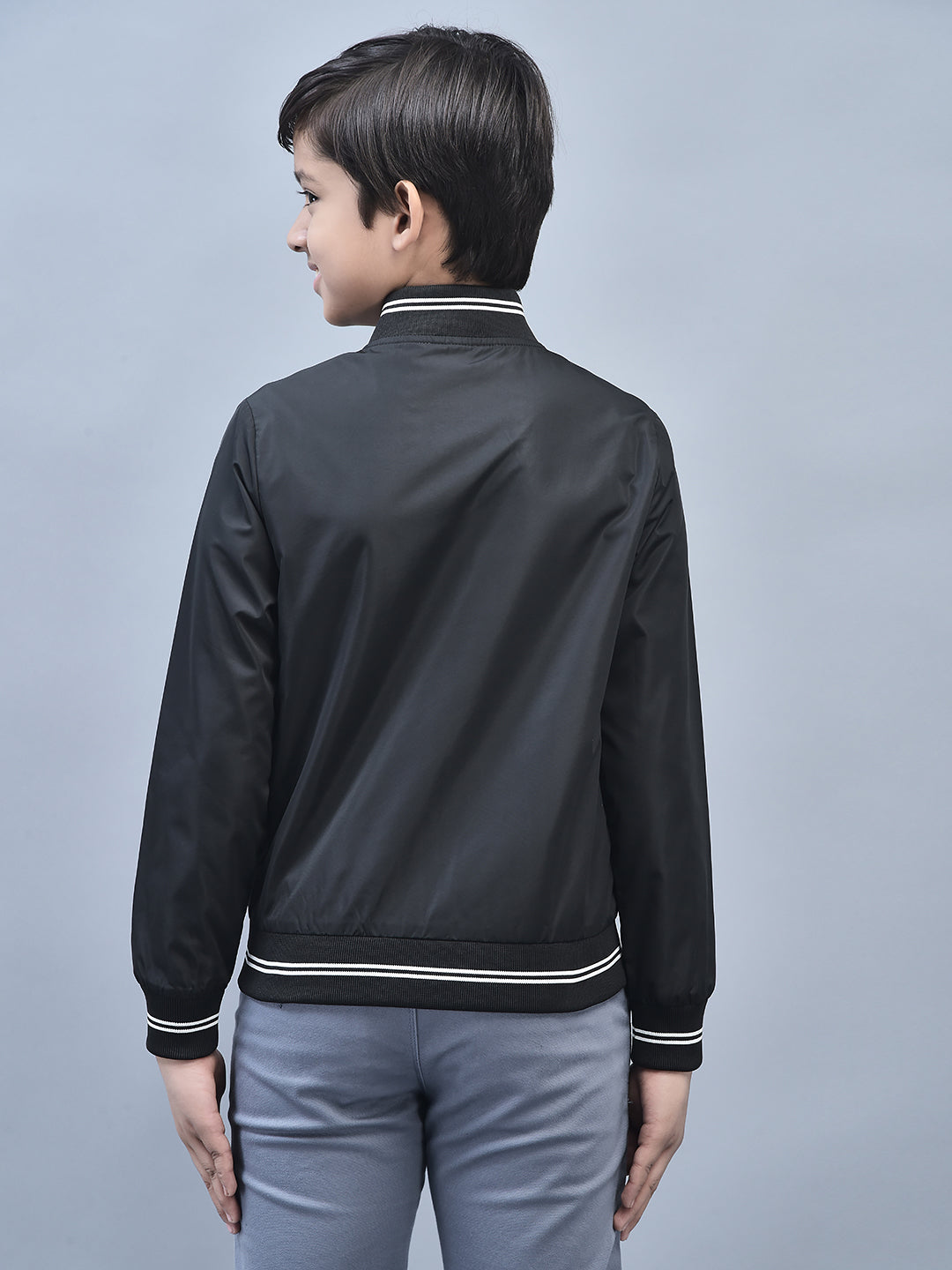 Black Bomber Jacket-Boys Jackets-Crimsoune Club
