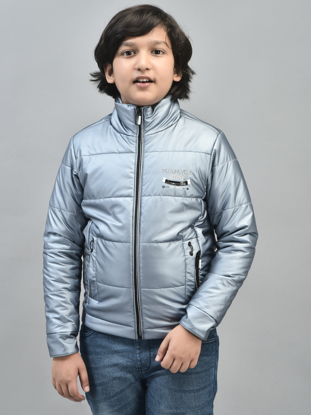 Blue Puffer Jacket-Boys Jackets-Crimsoune Club