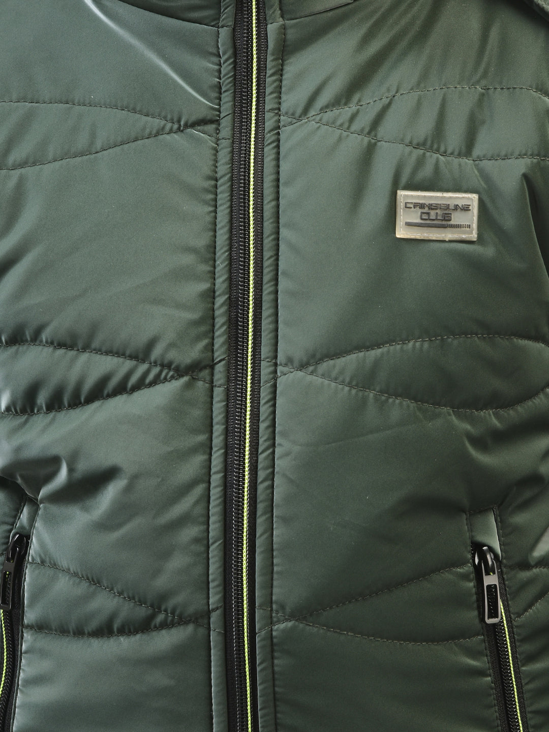 Green Hooded Puffer Jacket-Boys Jackets-Crimsoune Club