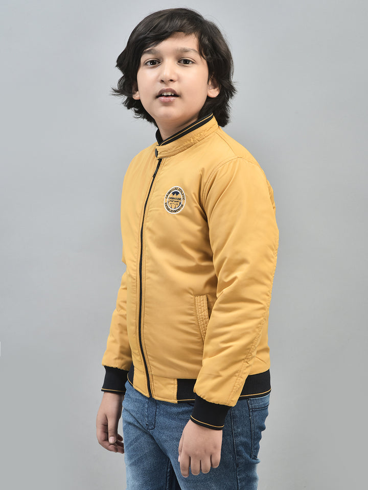 Mustard Reversible Bomber Jacket-Boys Jackets-Crimsoune Club