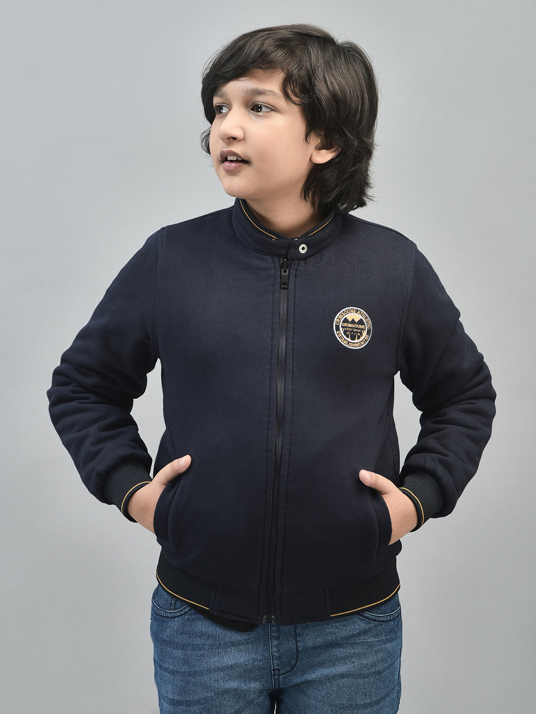 Mustard Reversible Bomber Jacket-Boys Jackets-Crimsoune Club