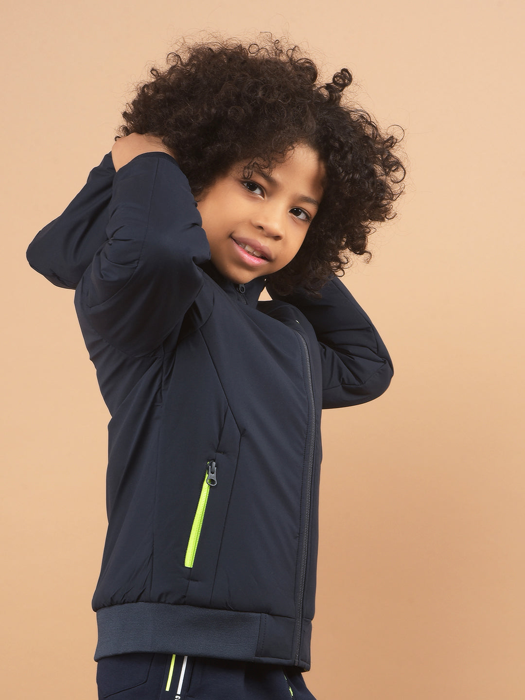 Navy Blue Hooded Reversible Jacket-Boy Jackets-Crimsoune Club