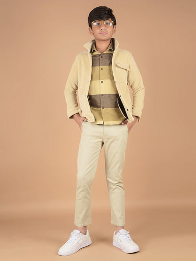 Beige Corduroy Shacket-Boys Shackets-Crimsoune Club