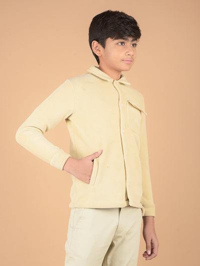 Beige Corduroy Shacket-Boys Shackets-Crimsoune Club