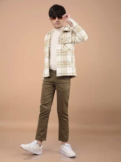 Beige Checked Shacket-Boys Shackets-Crimsoune Club