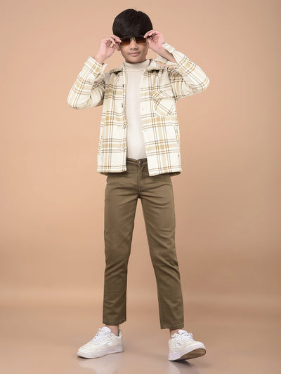Beige Checked Shacket-Boys Shackets-Crimsoune Club