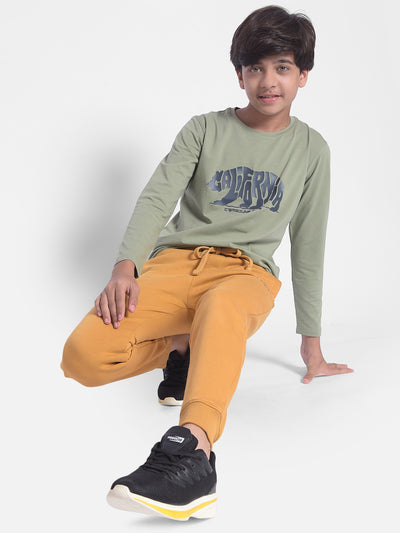 Mustard Joggers-Boys Joggers-Crimsoune Club