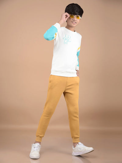 Mustard Joggers-Boys Joggers-Crimsoune Club
