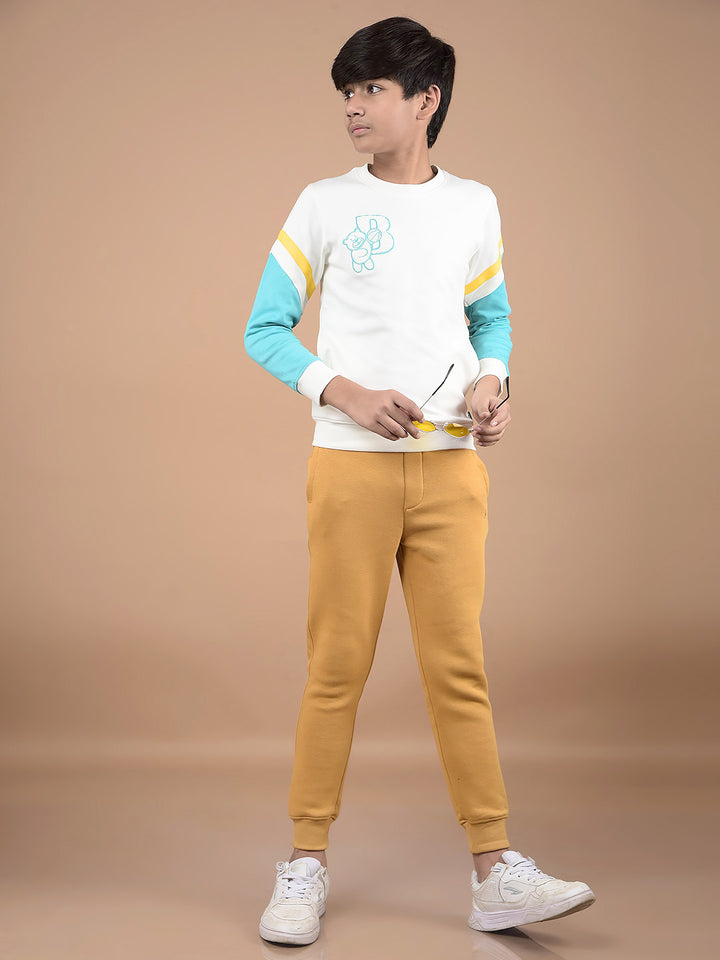 Mustard Joggers-Boys Joggers-Crimsoune Club