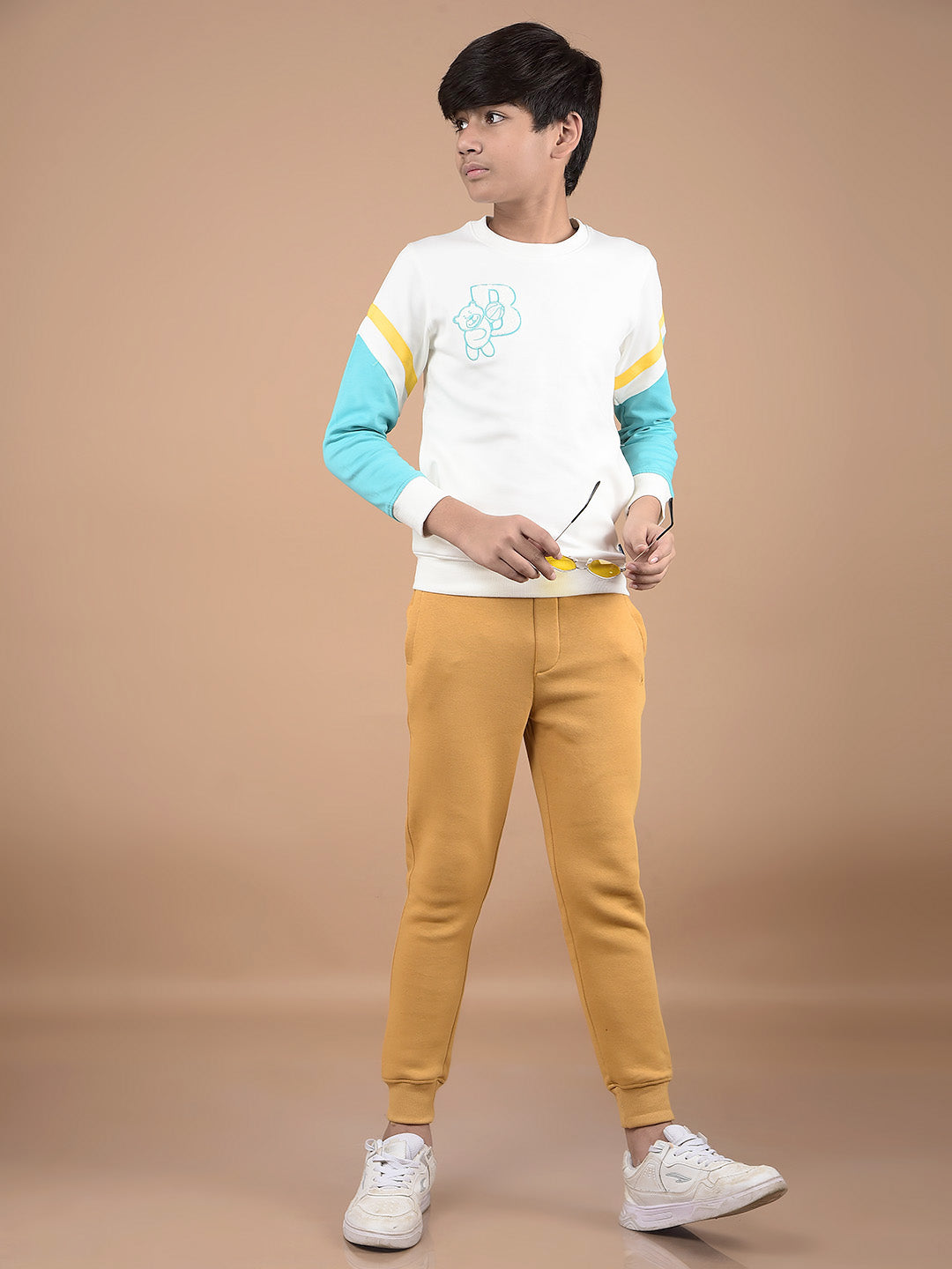 Mustard Joggers-Boys Joggers-Crimsoune Club