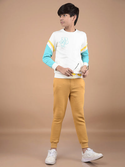 Mustard Joggers-Boys Joggers-Crimsoune Club