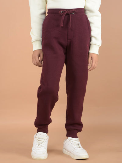 Wine Joggers-Boys Joggers-Crimsoune Club