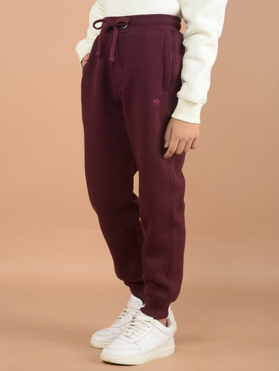 Wine Joggers-Boys Joggers-Crimsoune Club