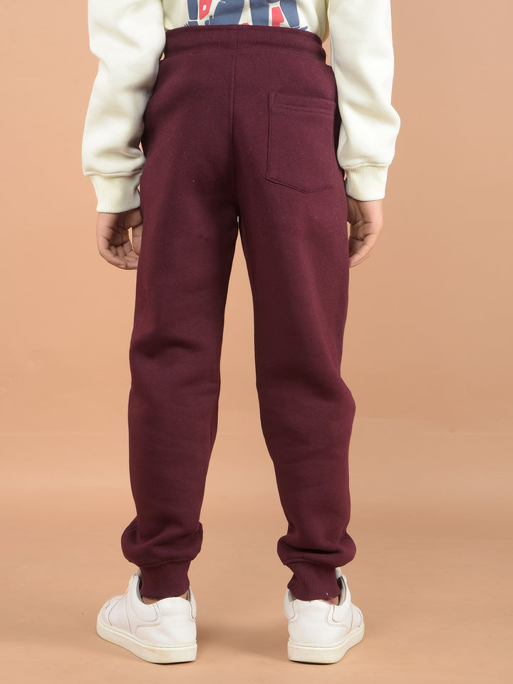 Wine Joggers-Boys Joggers-Crimsoune Club