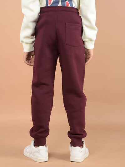 Wine Joggers-Boys Joggers-Crimsoune Club