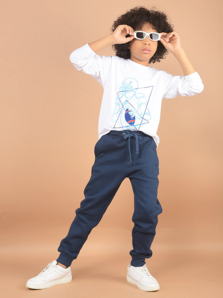 Blue Joggers-Boy Joggers-Crimsoune Club