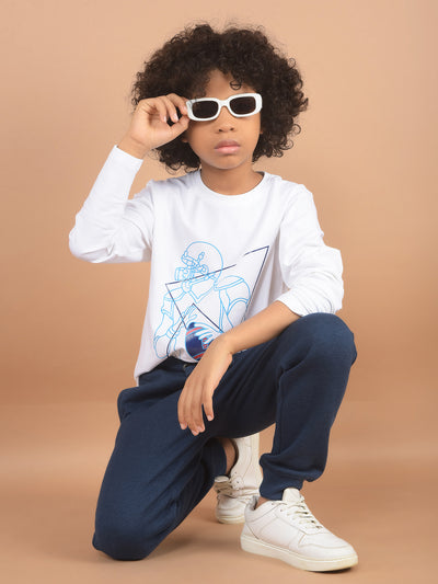 Blue Joggers-Boy Joggers-Crimsoune Club