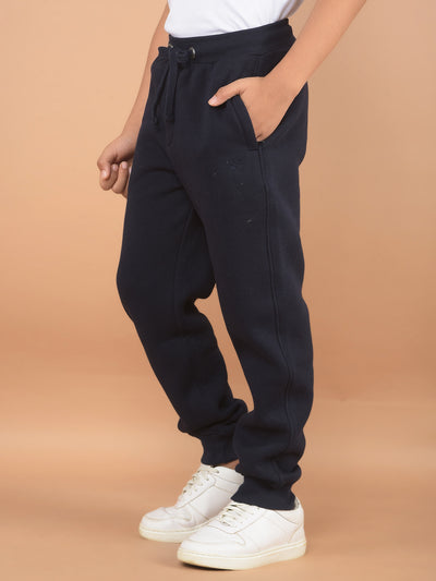 Navy Blue Joggers-Boy Joggers-Crimsoune Club