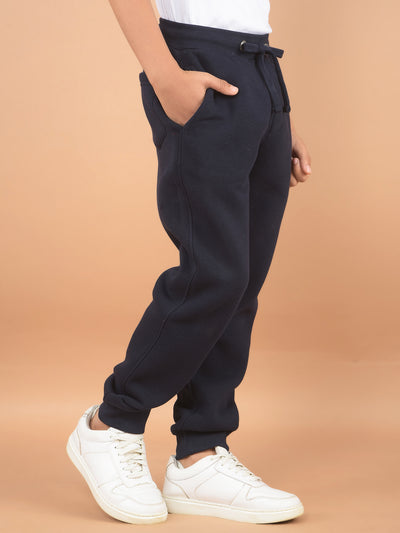 Navy Blue Joggers-Boy Joggers-Crimsoune Club