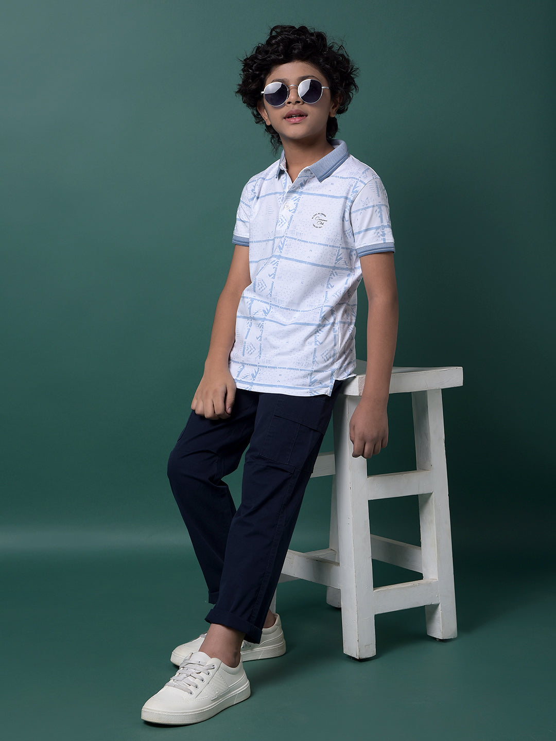 Navy Blue 100% Cotton Cargo Trousers-Boys Trousers-Crimsoune Club