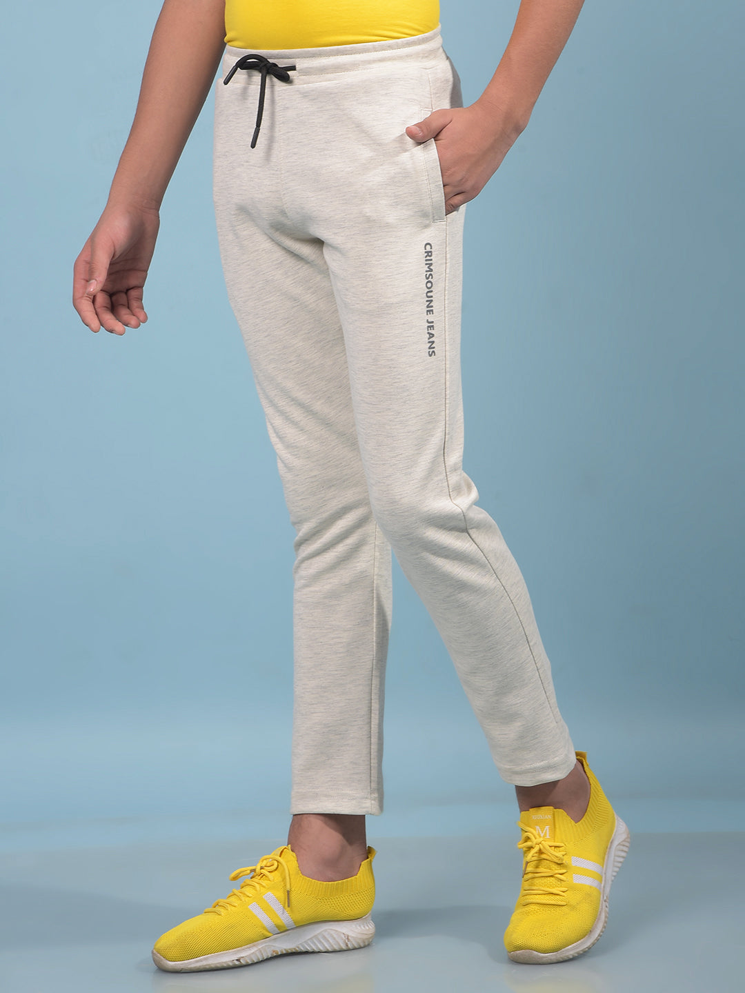 Grey Trackpants-Boys Trackpants-Crimsoune Club