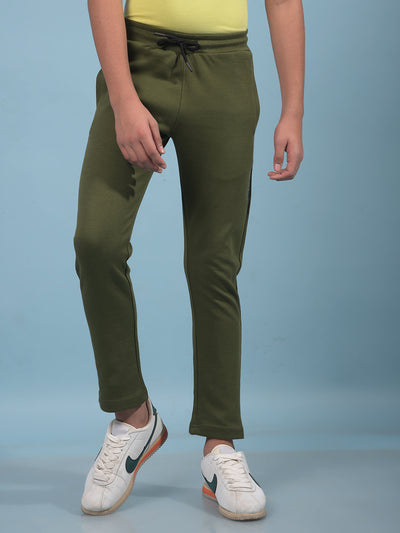 Green Trackpants-Boys Trackpants-Crimsoune Club