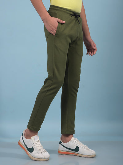 Green Trackpants-Boys Trackpants-Crimsoune Club