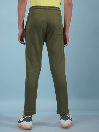 Green Trackpants-Boys Trackpants-Crimsoune Club