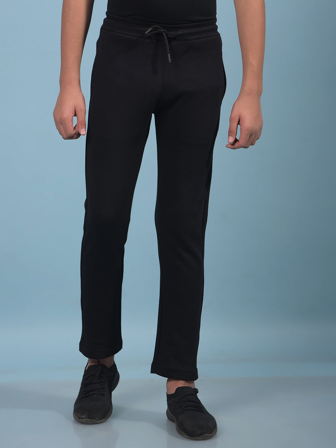 Black Trackpants-Boys Trackpants-Crimsoune Club