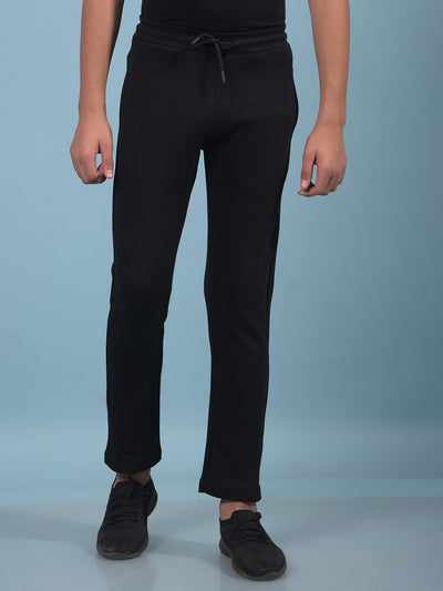 Black Trackpants-Boys Trackpants-Crimsoune Club