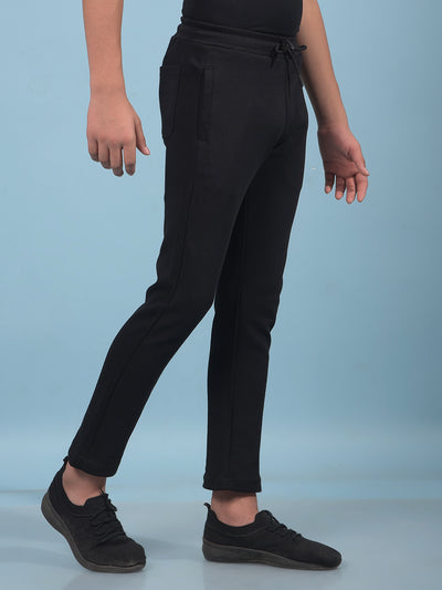 Black Trackpants-Boys Trackpants-Crimsoune Club