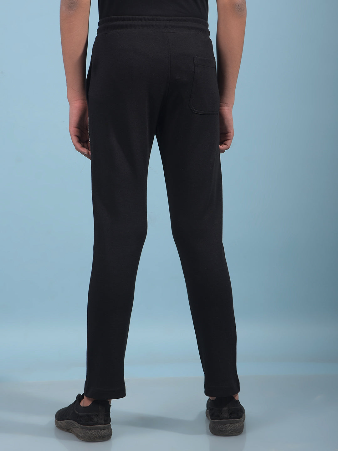 Black Trackpants-Boys Trackpants-Crimsoune Club