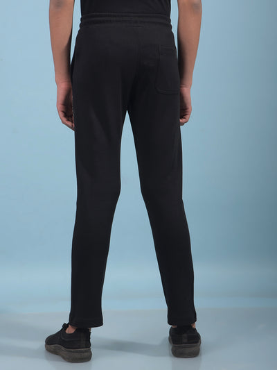 Black Trackpants-Boys Trackpants-Crimsoune Club