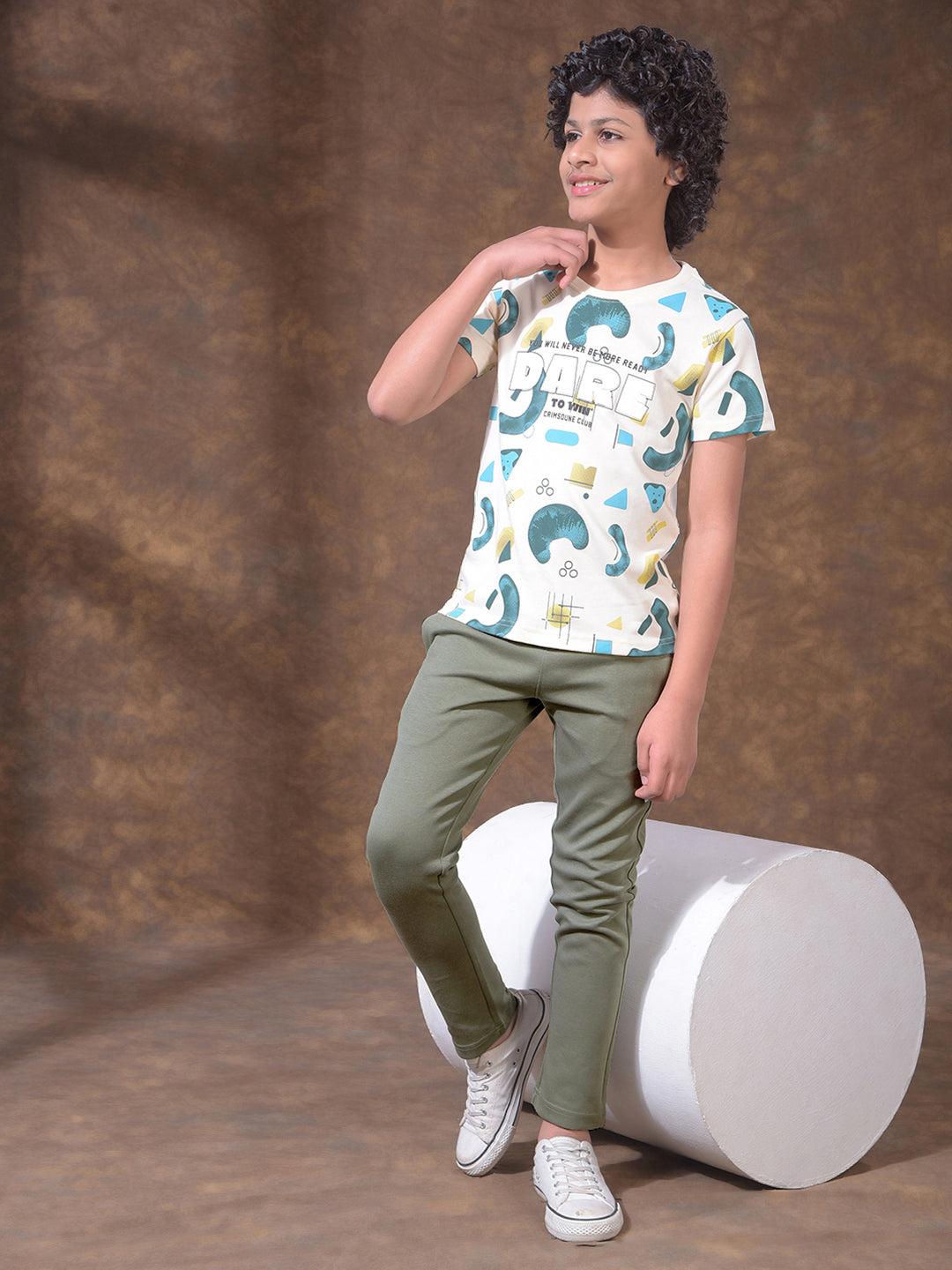 Olive Green Active Comfort Trackpants-Boys Trackpants-Crimsoune Club