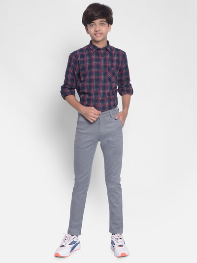 Red Checked Shirt-Boys Shirts-Crimsoune Club