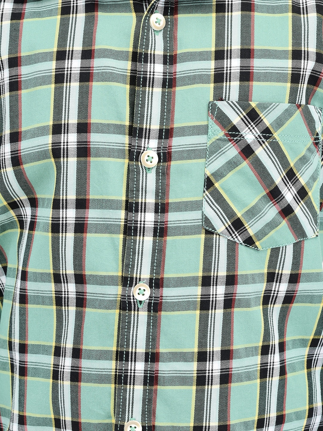 Checked Green Shirt-Boys Shirts-Crimsoune Club