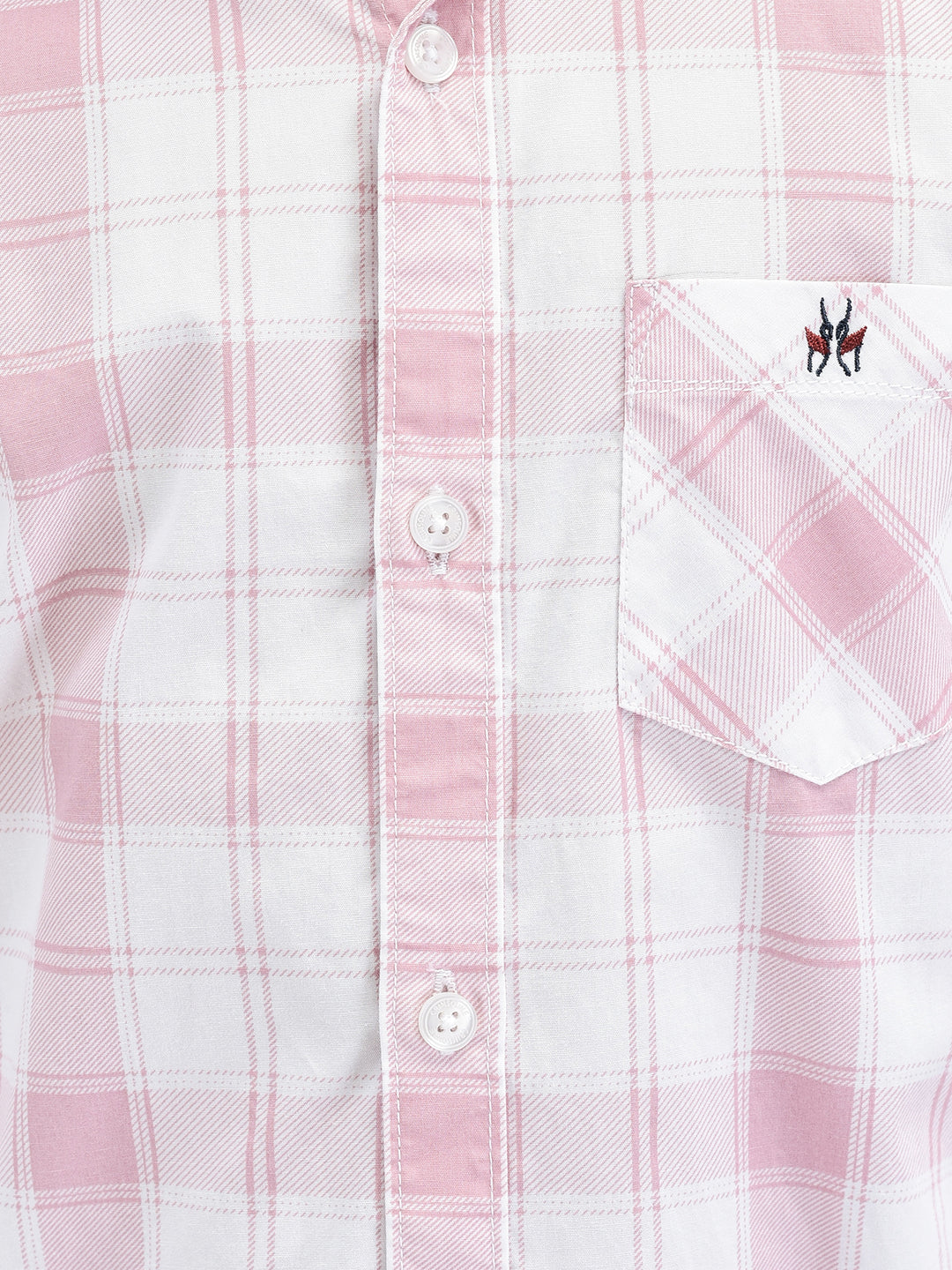 Checked Peach Shirt-Boys Shirts-Crimsoune Club