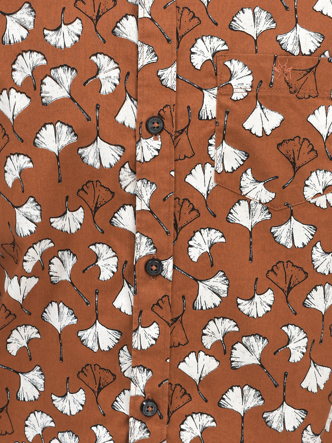 Floral Print Orange Shirt-Boys Shirts-Crimsoune Club