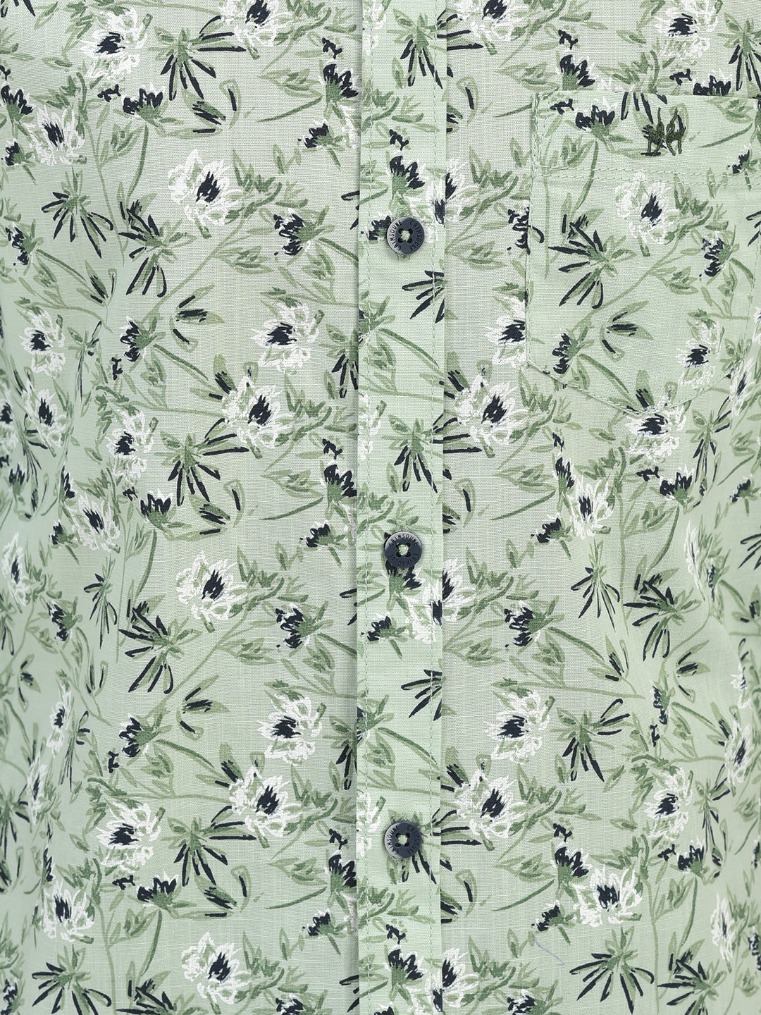 Floral Print Green Shirt-Boys Shirts-Crimsoune Club